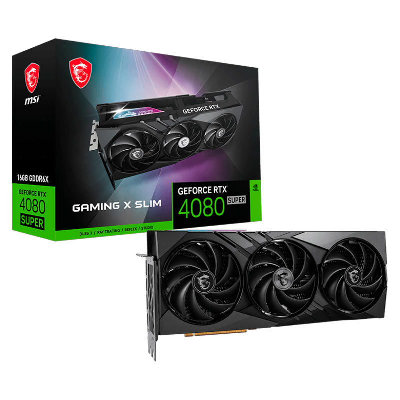 Tarjeta de Video 16GB GDDR6 MSI GeForce RTX 4080 SUPER GDDR6 X Slim HDMI DP PCI Gen 4