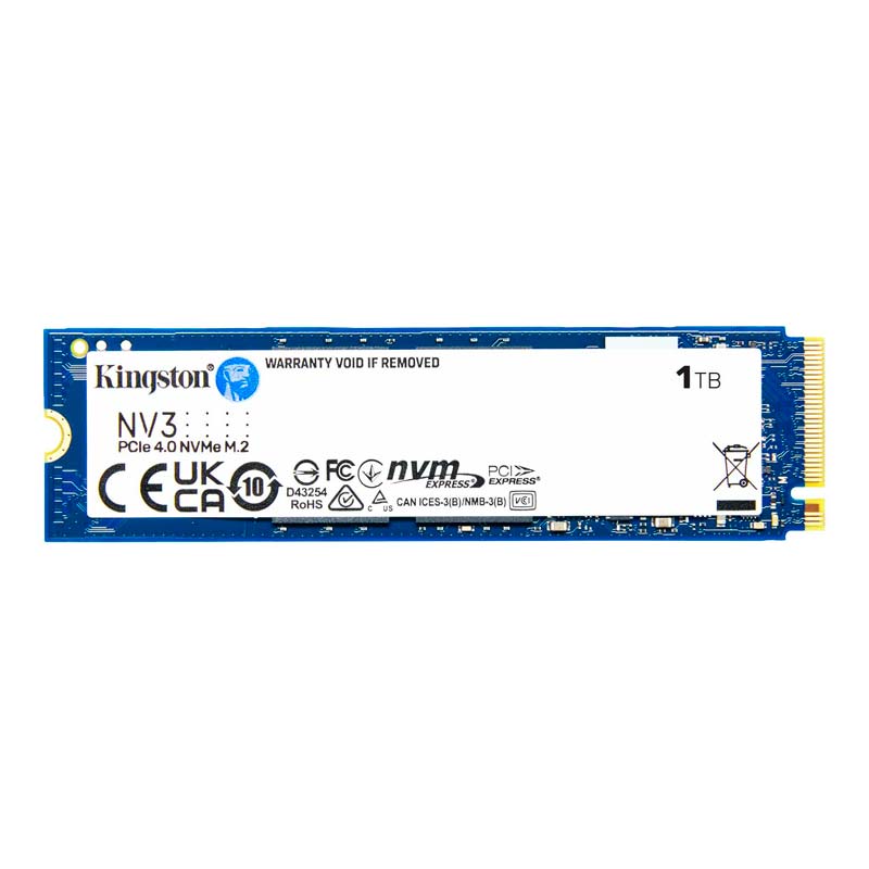 Unidad SSD M.2 2280 1TB Kingston NV3 PCIe NVMe 4000Mbps