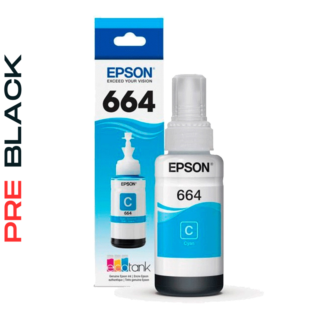 Botella de Tinta Epson T664 Cian 70ml