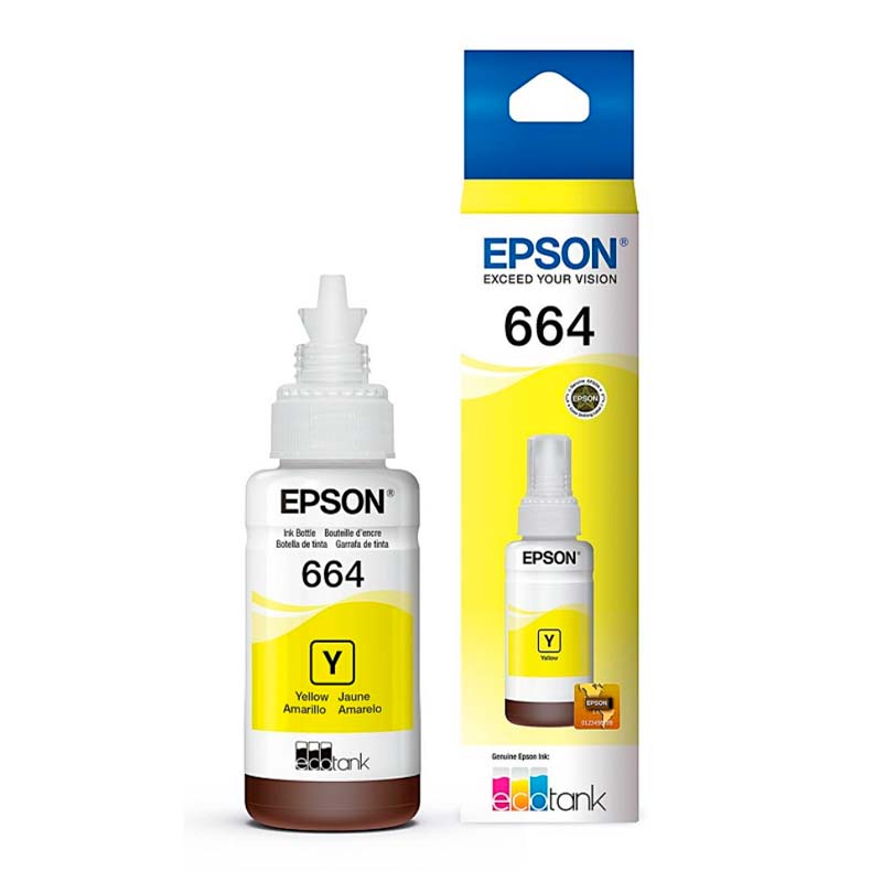 Botella de Tinta Epson T664 Amarillo 70ml