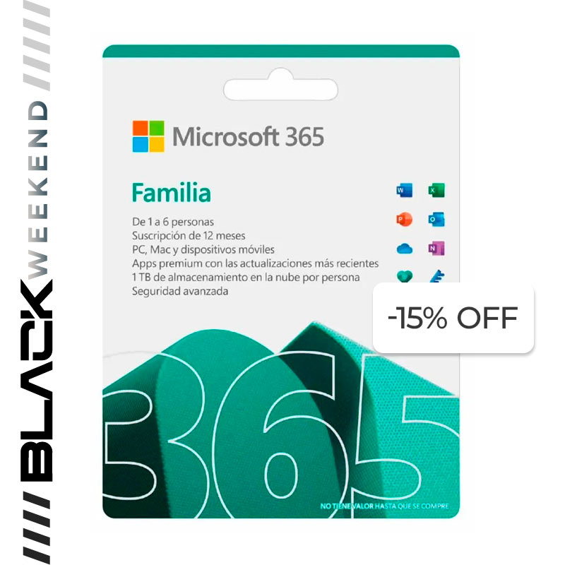 Licencia de Microsoft 365 Familia ESD 1 Año ***FISICA***