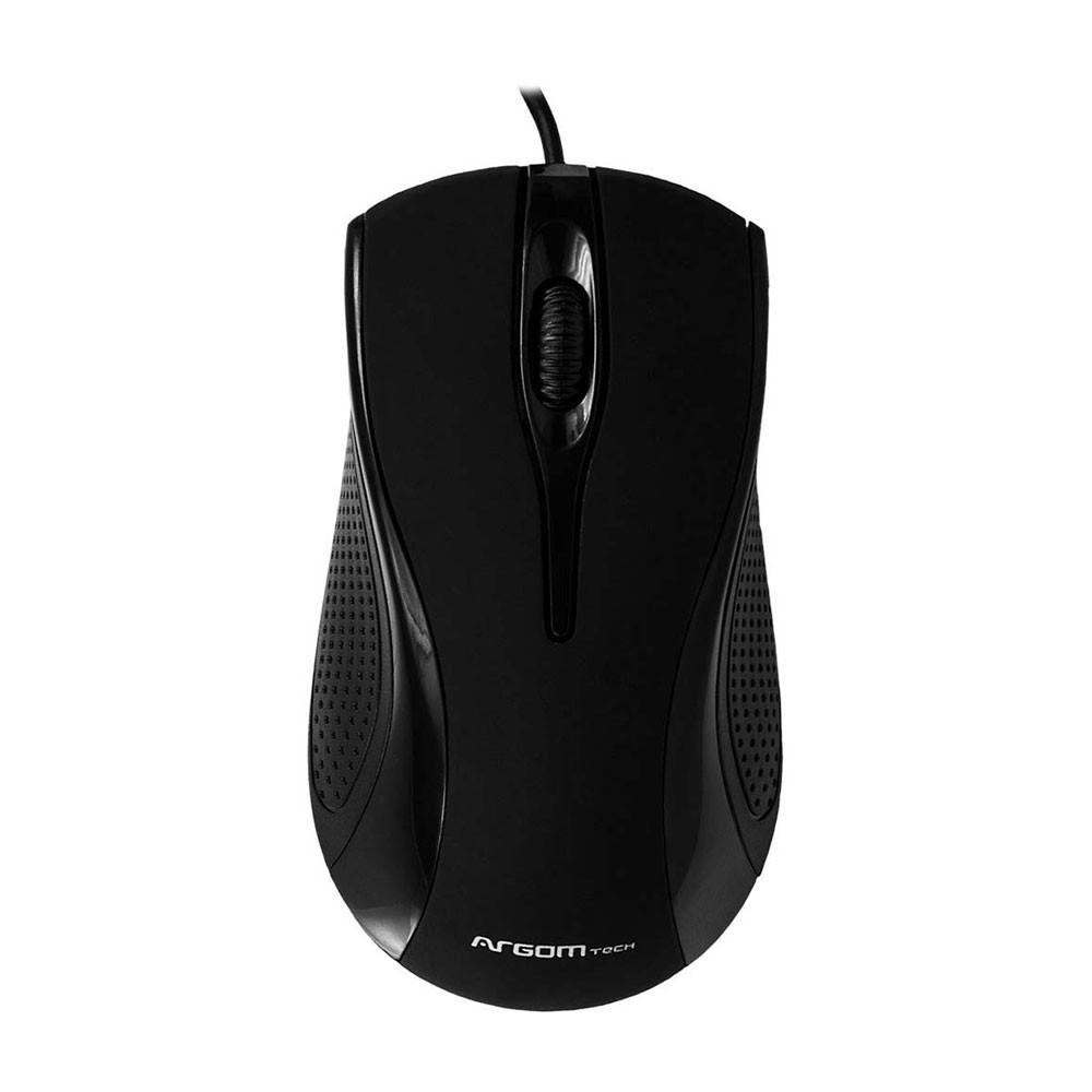 Mouse Alámbrico Argom Maxi 3D Óptico 800DPI Negro