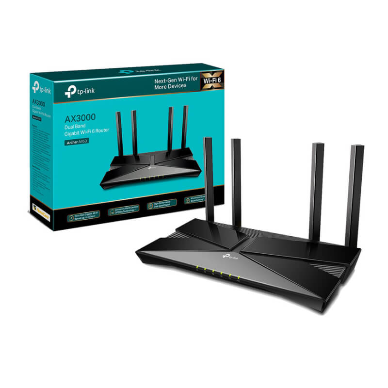 Router TP-Link Archer AX53 - AX3000 Doble Banda Wi-fi 6 2402Mbps 5Ghz 574Mbps 2.4Ghz 4 antenas